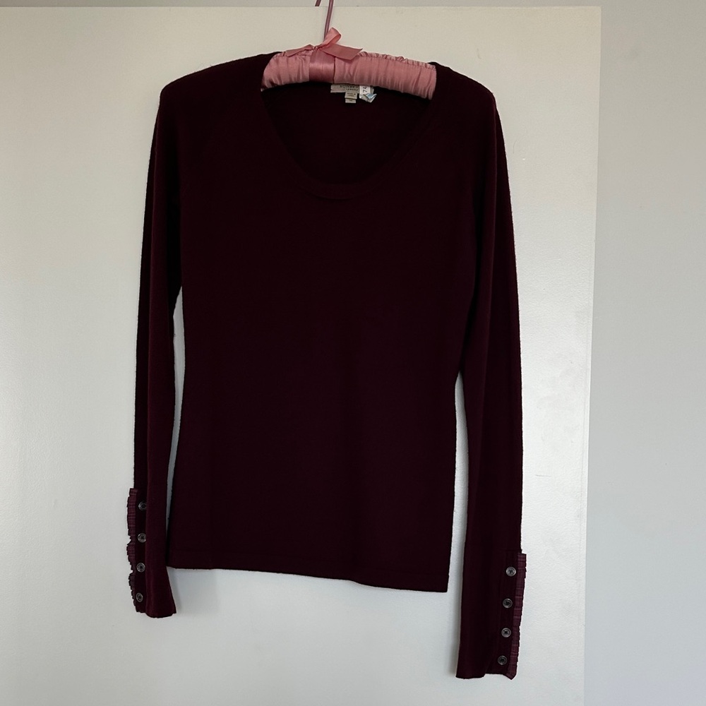 Burberry Deep Burgundy Long Sleeve Top